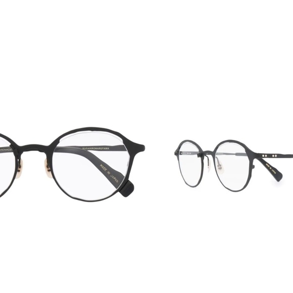 MASAHIROMARUYAMA round frame glasses, Black acetate/titanium gold-tone h… - Picture 5 of 13